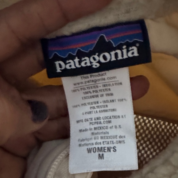 PATAGONIA Women's Off-White Teddy Jacket size M - Picture 5 of 8
